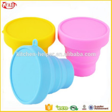 Food Safety Trave Drinking Non Stick Silicone Cup With Lid